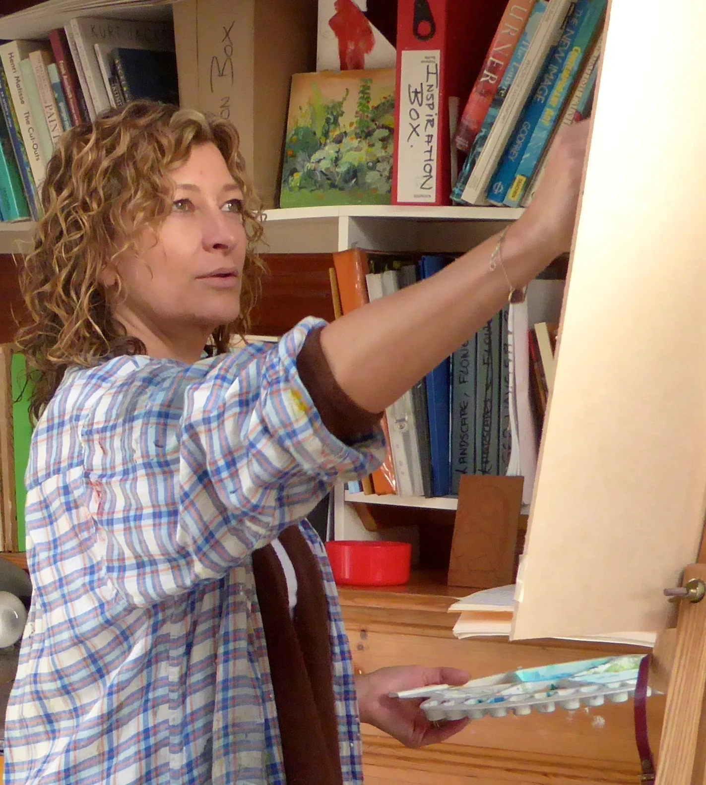 in my studio in Cornwall