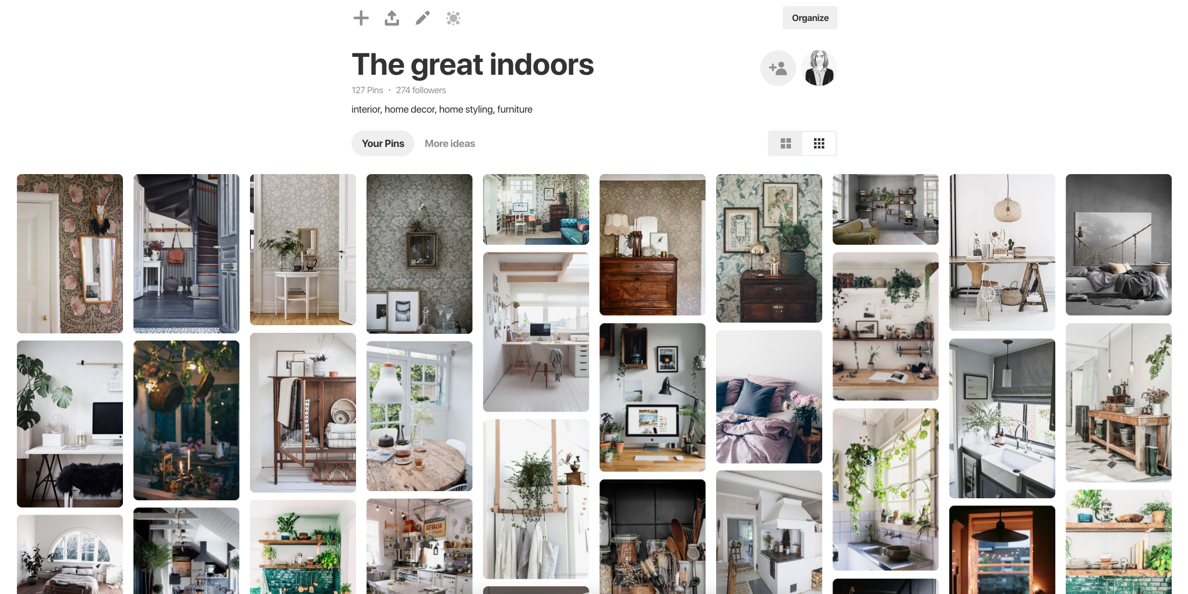 Inredningsinspiration på Pinterest