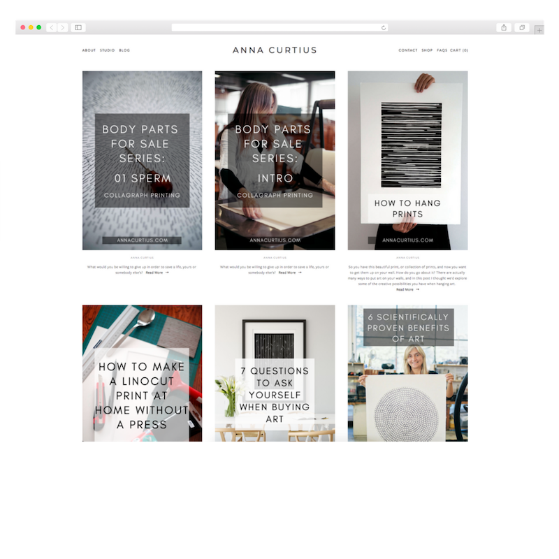 Content writing for Anna Curtius