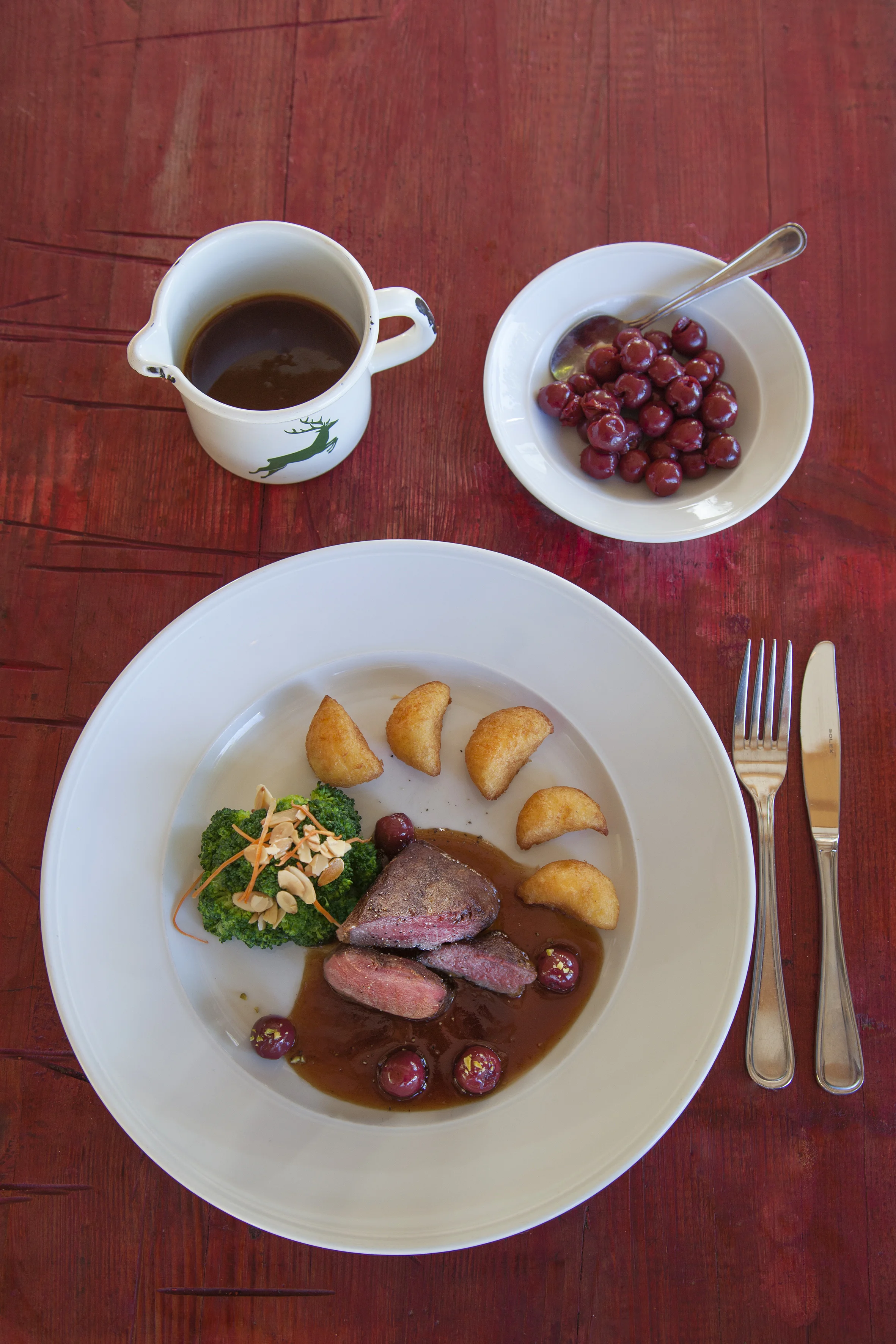 Rehfilet mit Kartoffelkrapferl