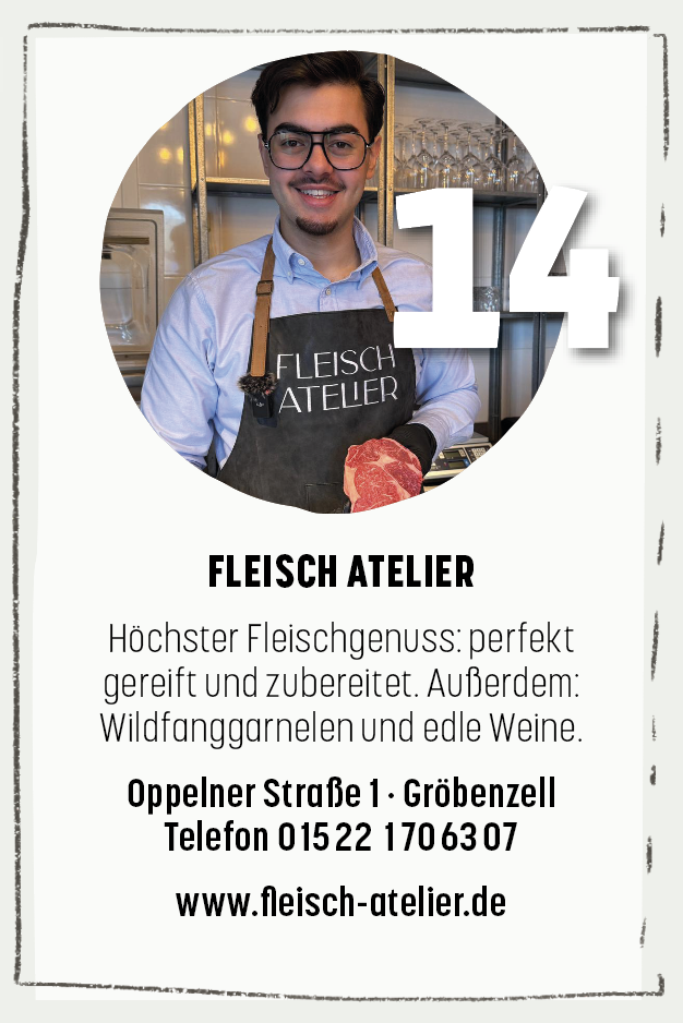 14.12. – Fleisch Atelier in Gröbenzell
