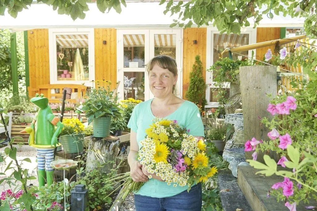 Regionale Blumen aus dem Bauwagen