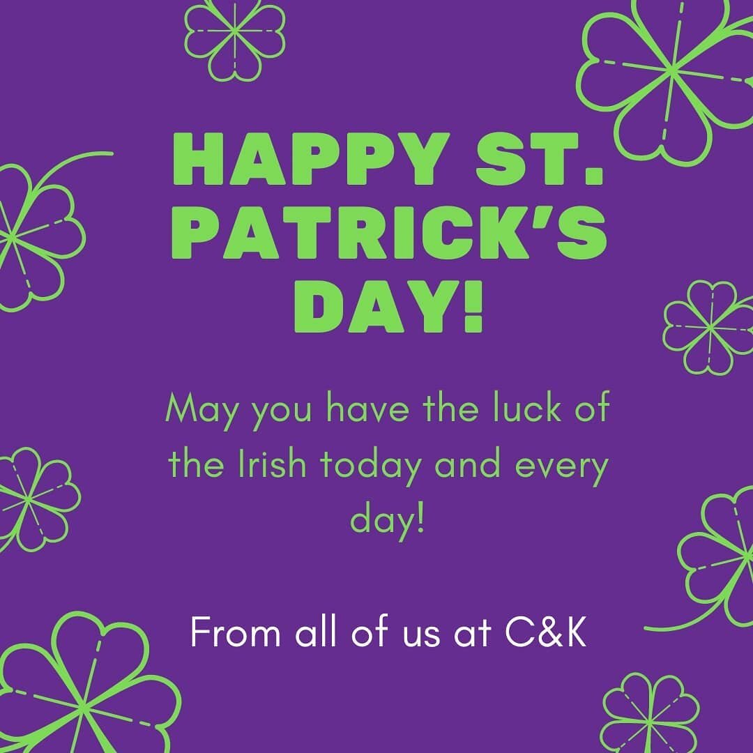 Wishing everyone a joyous and happy St Patricks Day from all the C&amp;K team. 

Did you C&amp;K's founder is Irish?🇮🇪... 

... how about a bit of that luck 🍀🍀and charm on your next project??

Give us a call on: 07798749297 today!!!

#irishowned 