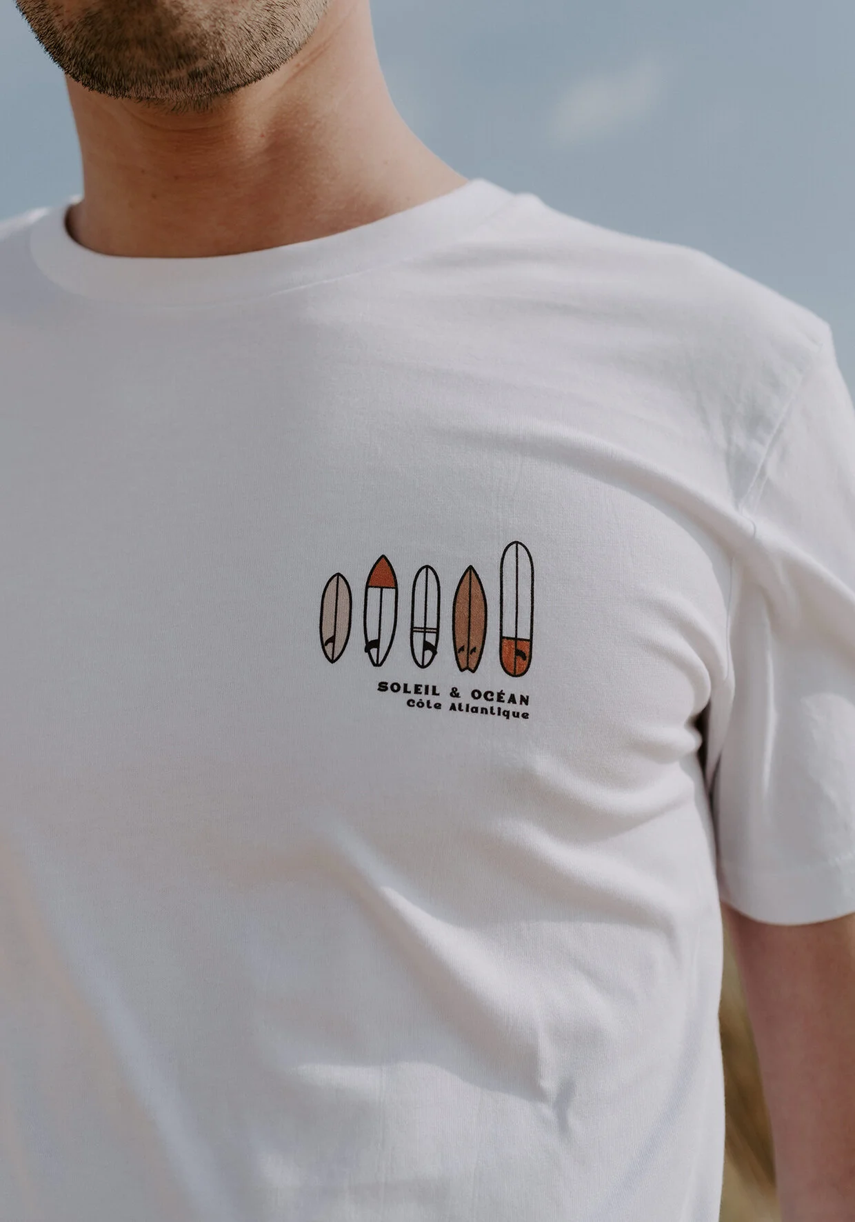 T-shirt Surf Unisexe Adulte Fruit Of The Loom - Neuf Sans étiquettes