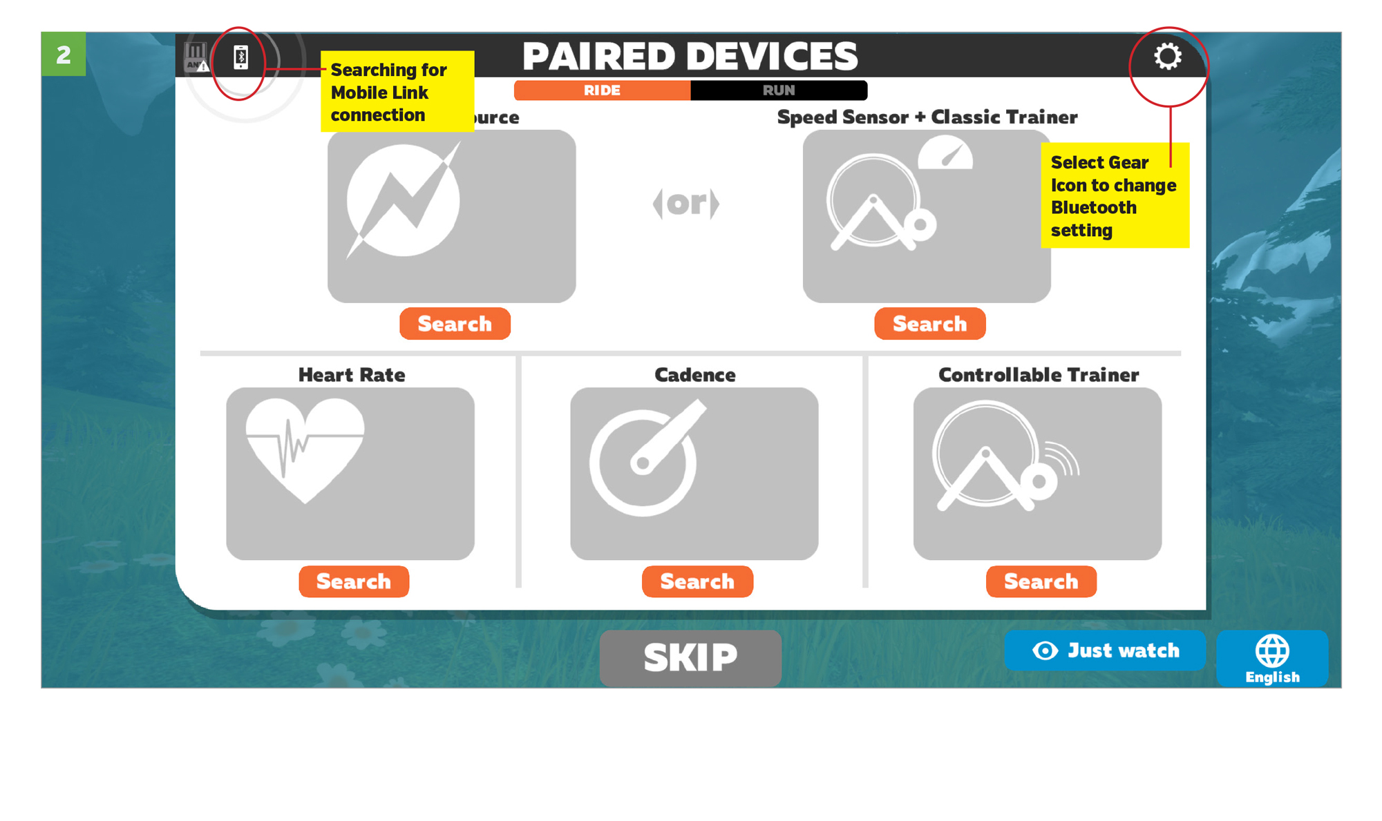 Step 2: Select Bluetooth and Mobile Link