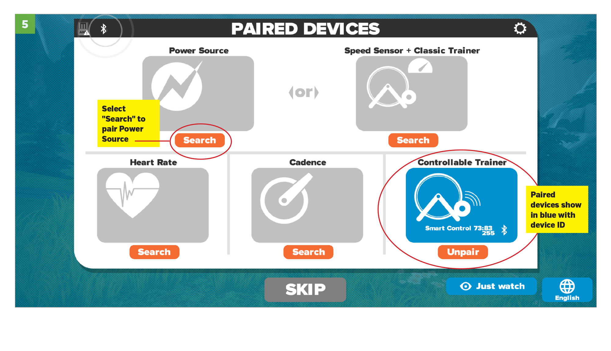 Step 5: Paired Devices Turn Blue