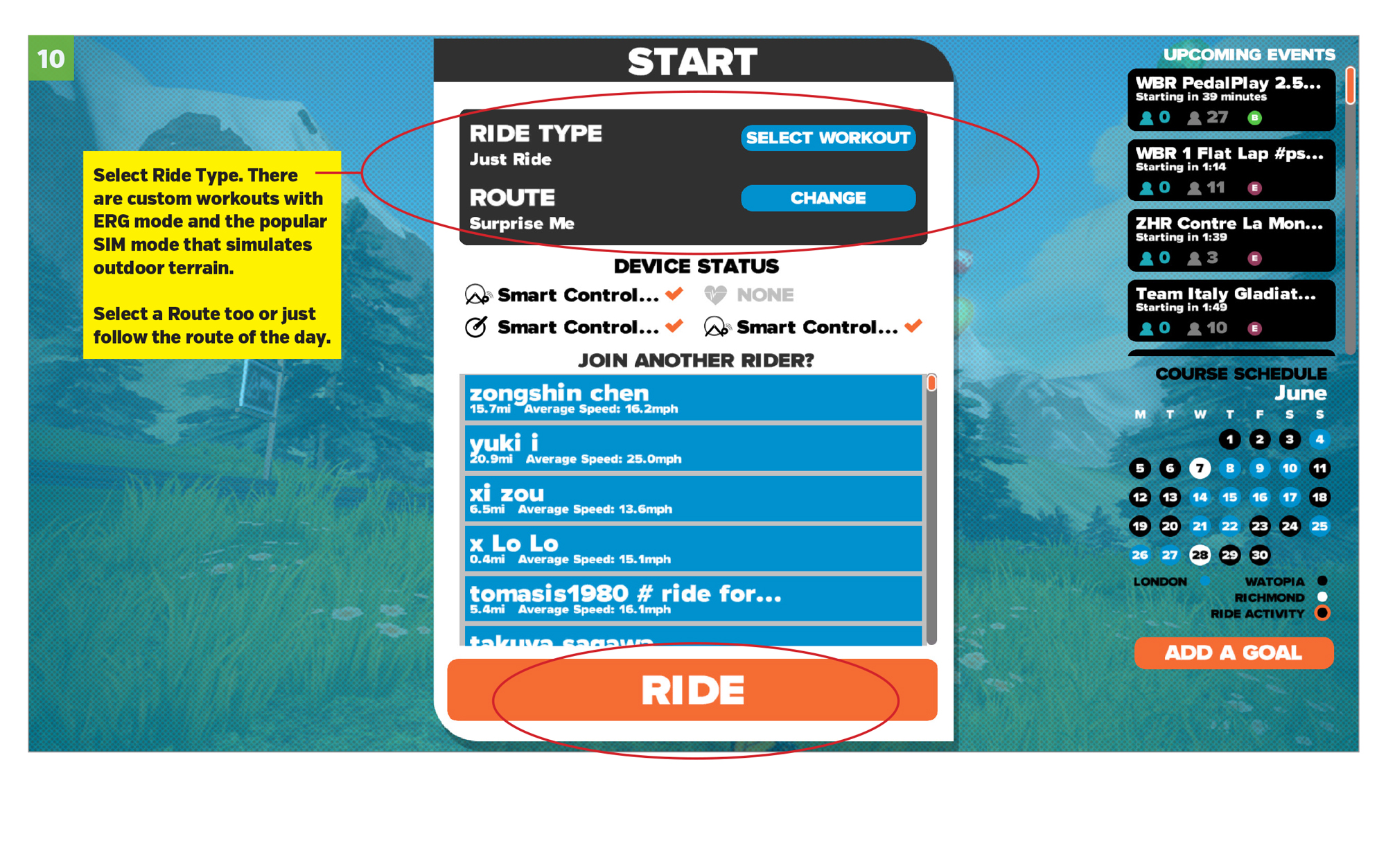 Step 10: Ride