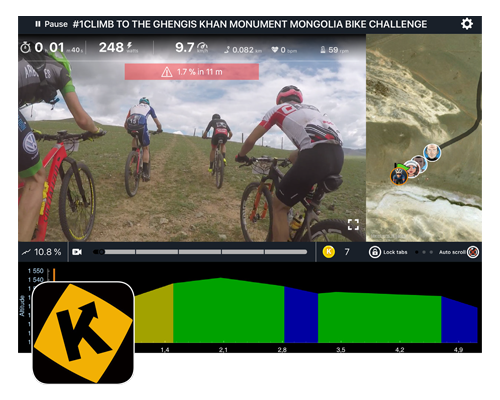 Kinetic indoor cycling bikes Kinomap