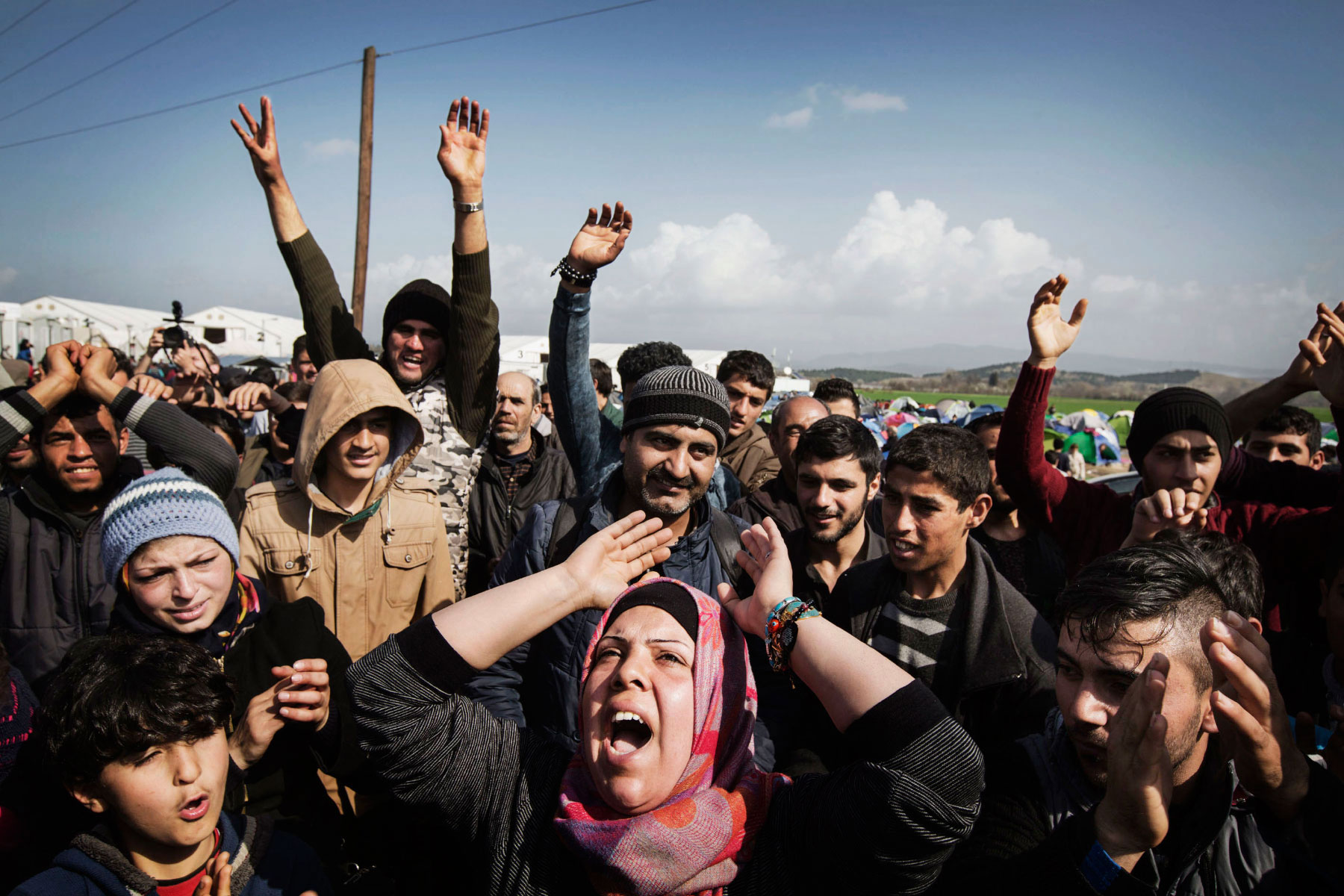 After weeks stuck in the make shift camp at the Greek-Macedonian border, the frustration is growing.