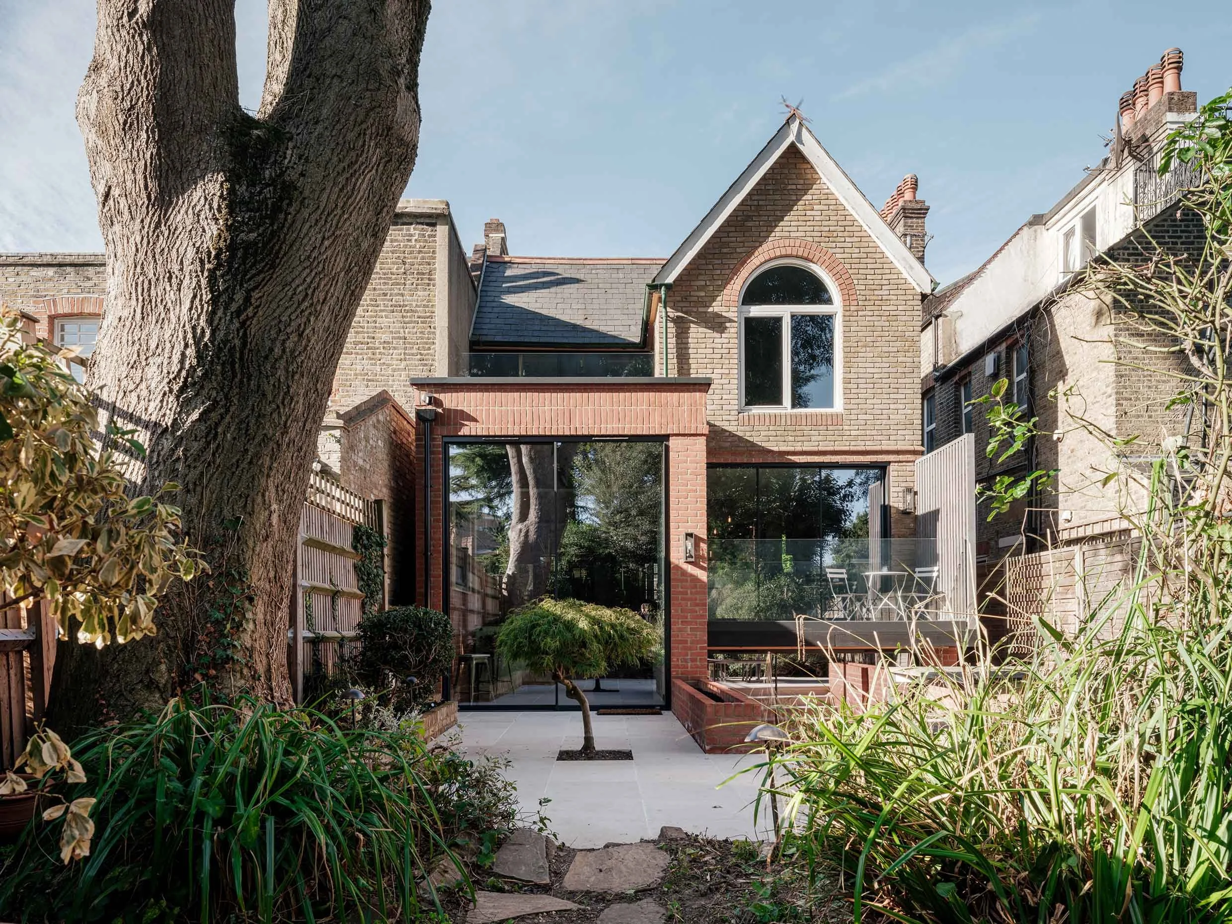 Rear extension in Chiswick centred around mature tree