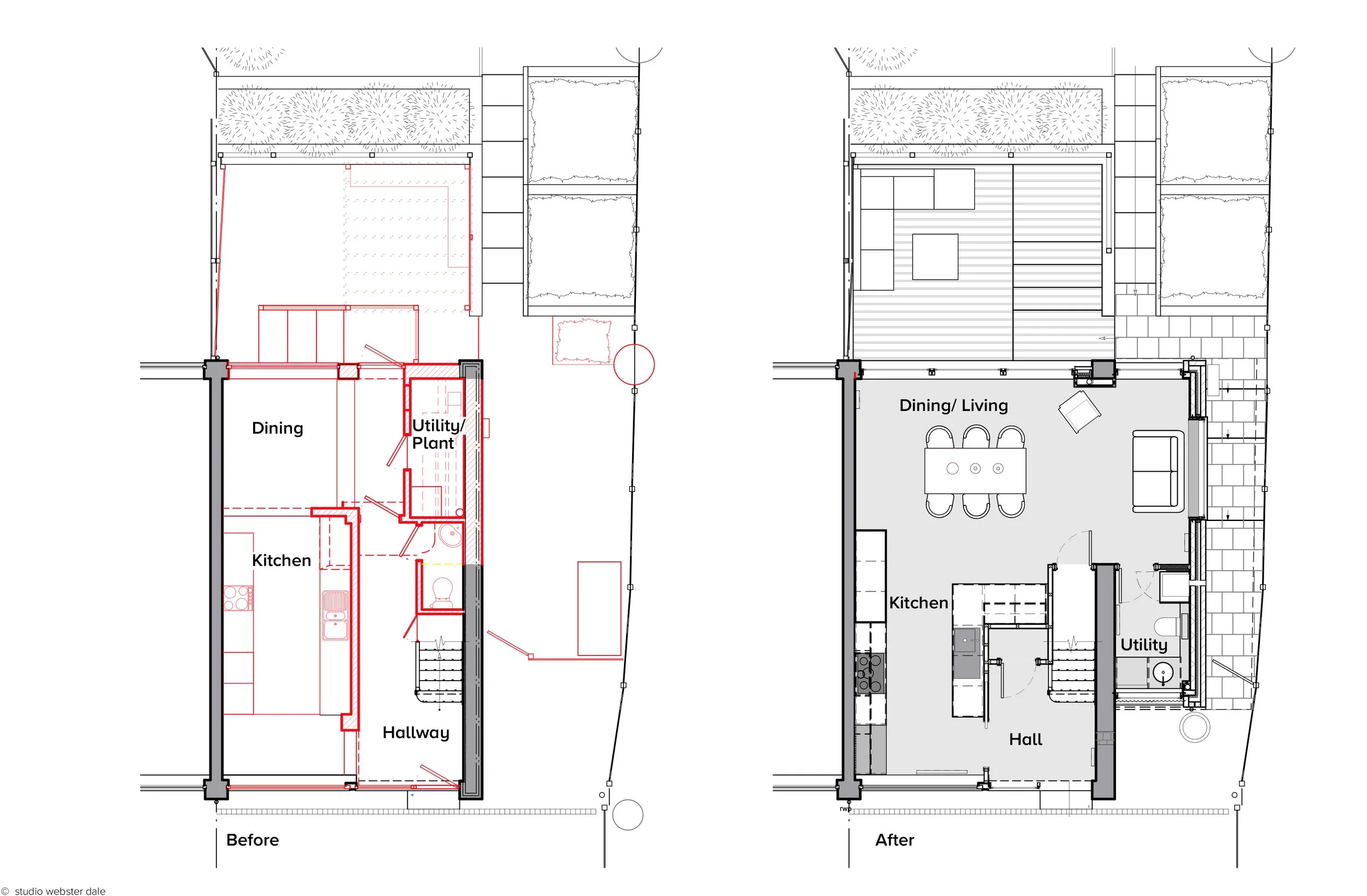 Studio Webster Dale before and after plans