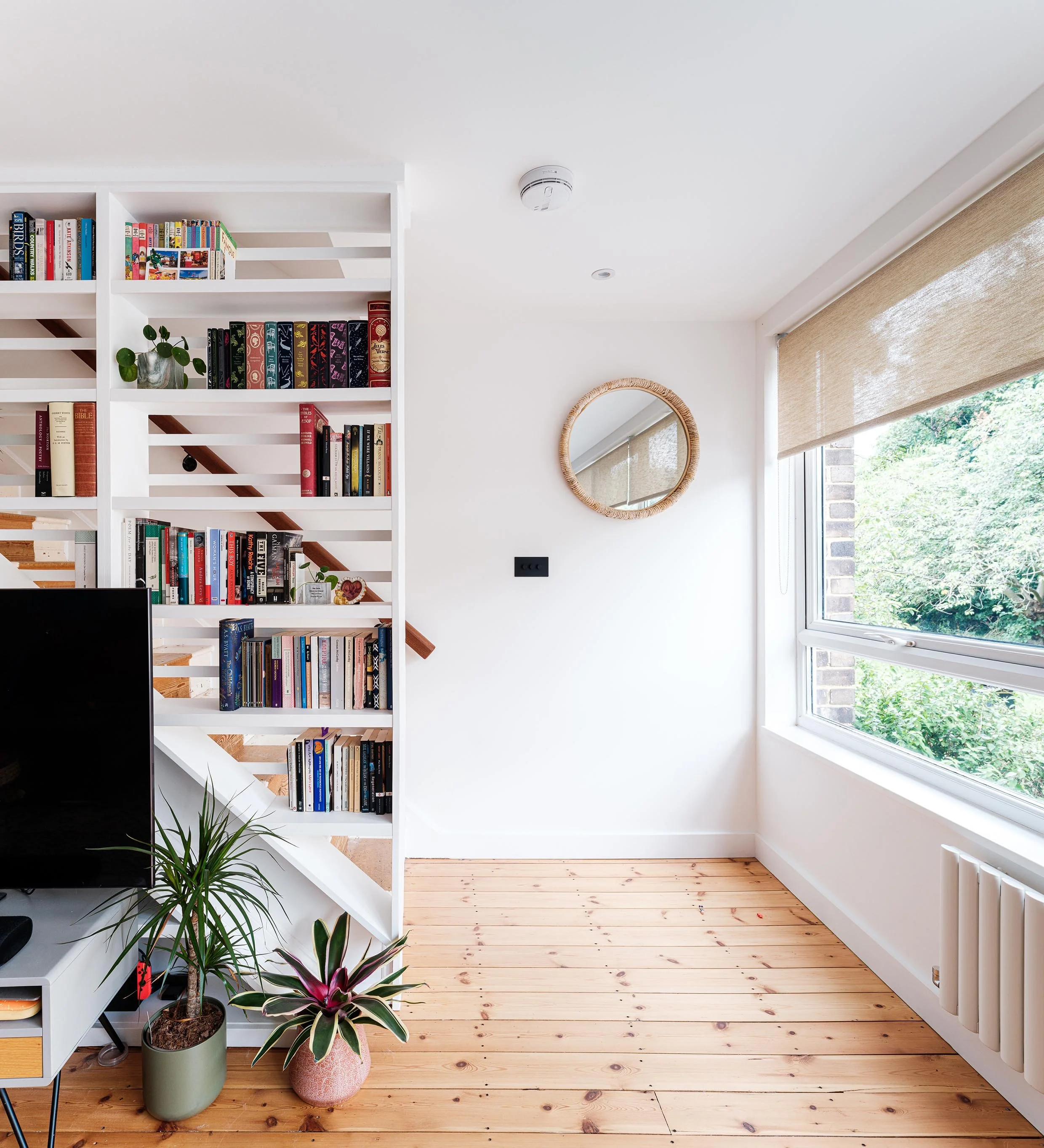 Mid-Century staircase and shelving