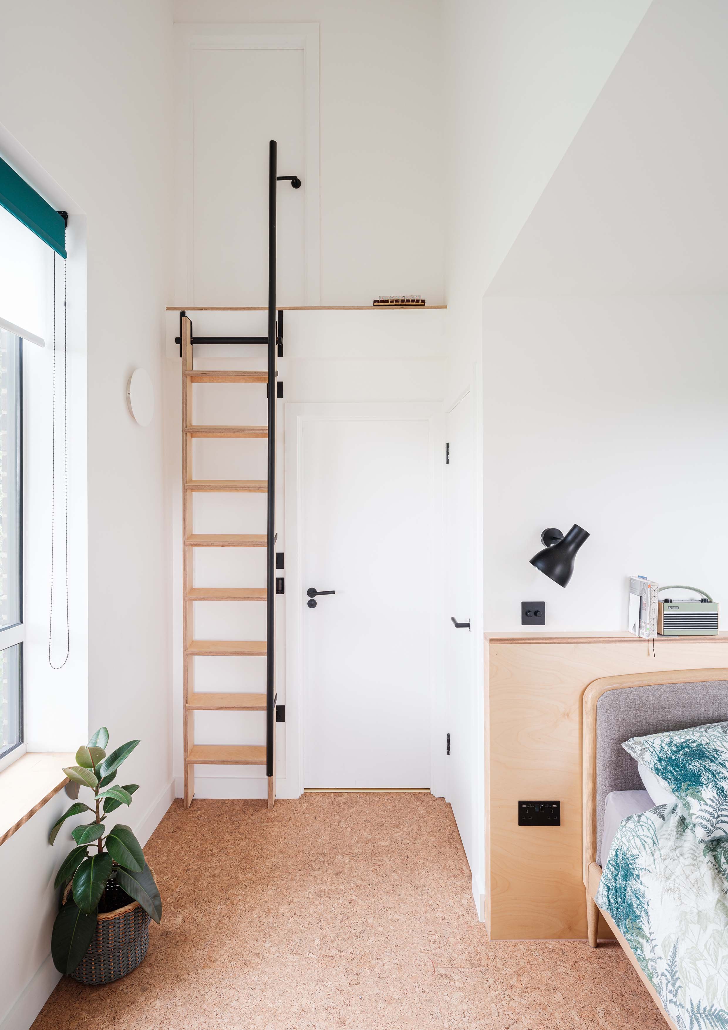 Bespoke plywood ladder and headboard