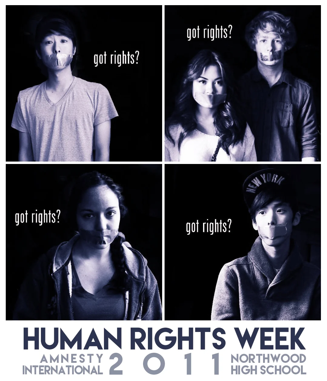 Instead of a milk mustache, duct tape. And instead of "Got milk?," we asked, "Got rights?"