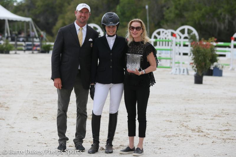 Chester Weber (left) presents Clementine Goutal with the Style Award alongside Juliet Reid.