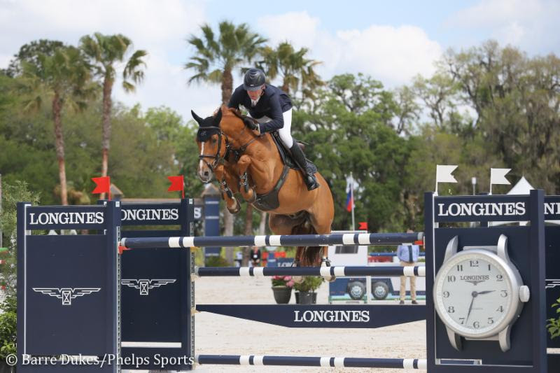 Beat Mandli riding Galan S to a third place finish in the $100,000 Longines FEI World Cup™ Grand Prix CSI3*-W.
