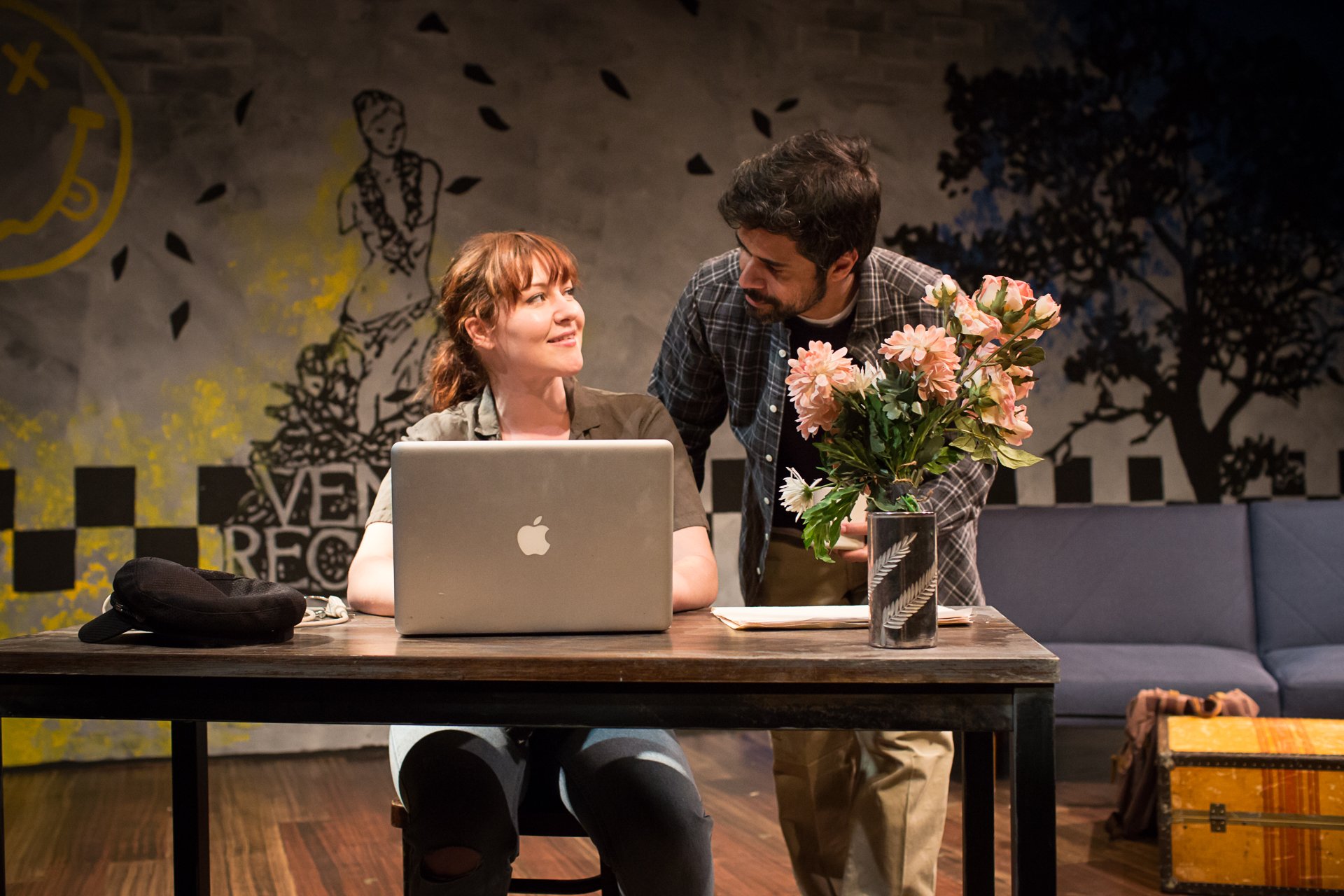  Caset Killoran and Alexander M. Cole in  East Side Stories, Actually  at The Metropolitan Playhouse. Photo by Vadim Goldenberg. 