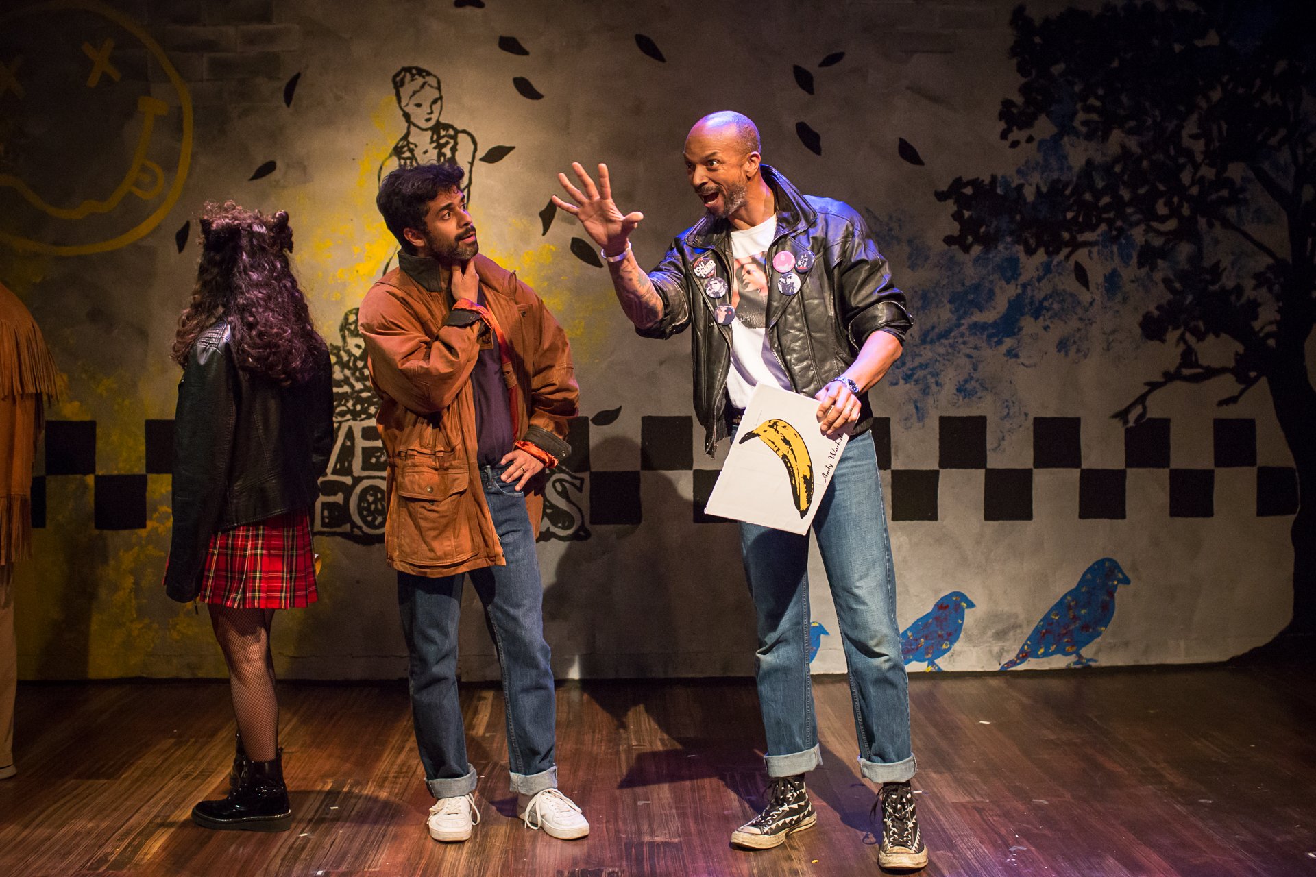  Alexander M. Cole and Rhasaan Oyasaba Manning in  East Side Stories, Actually  at The Metropolitan Playhouse. Photo by Vadim Goldenberg. 