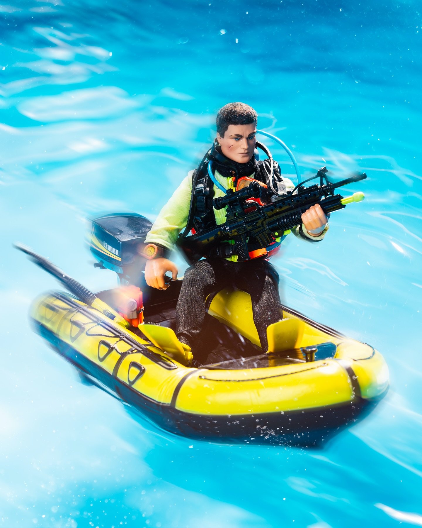 As summer is upon us and the pool is out for the kids, I thought I&rsquo;d give my own spin on those iconic Action Man catalogue promo pictures you used to get as posters when you received your very own Action Man. 

What do you think? Is it worthy o