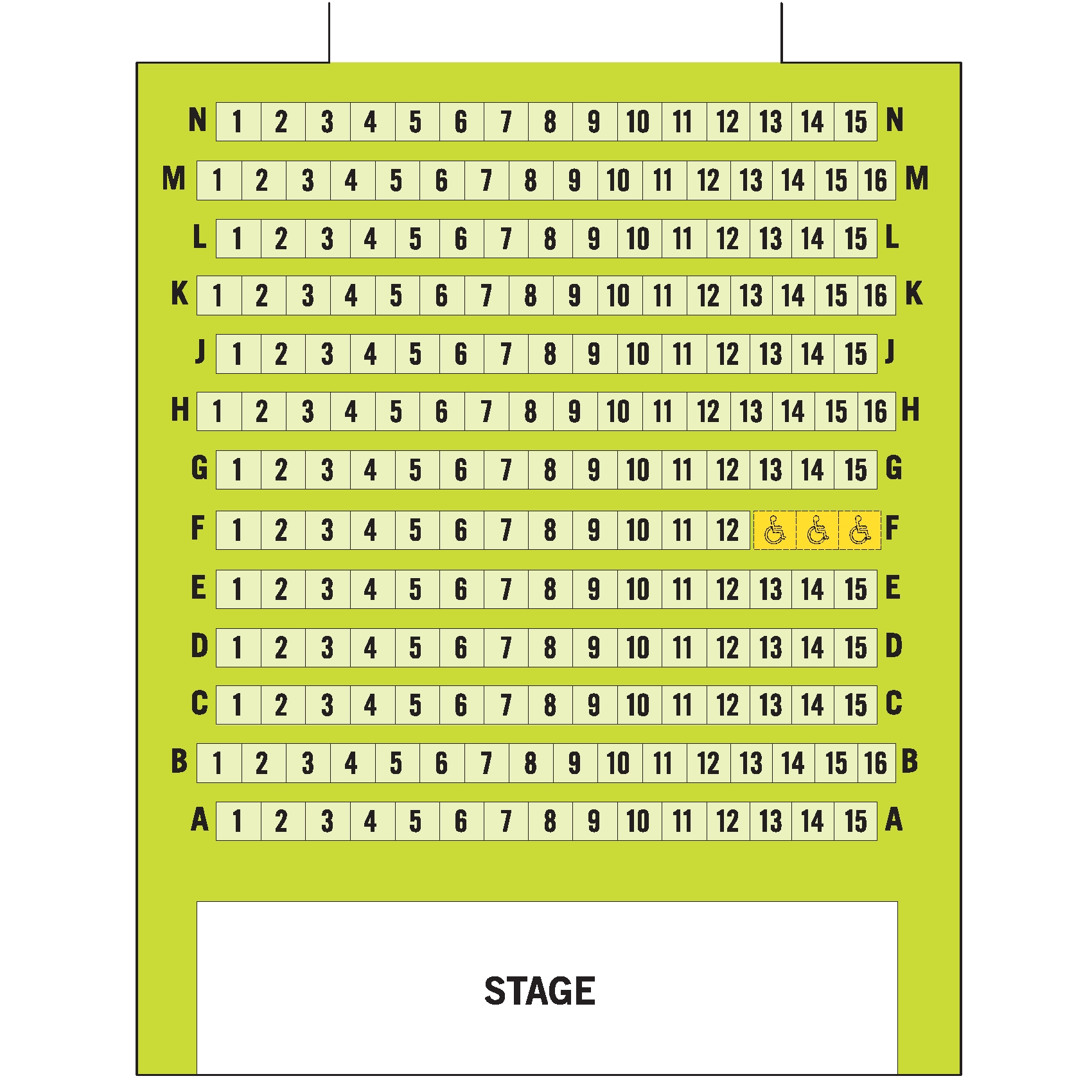 HFC Theatre Interactive Seating Map