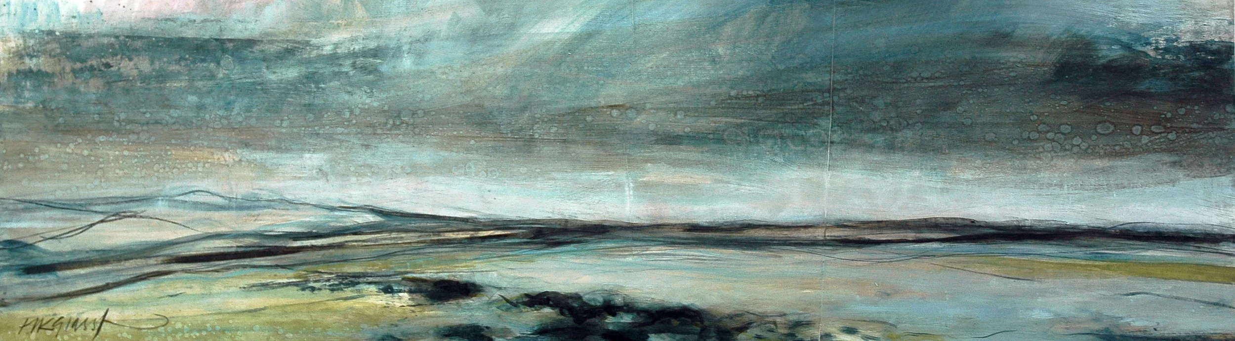 Searching for Silence • Oil on Board • 36x122cm • Sold