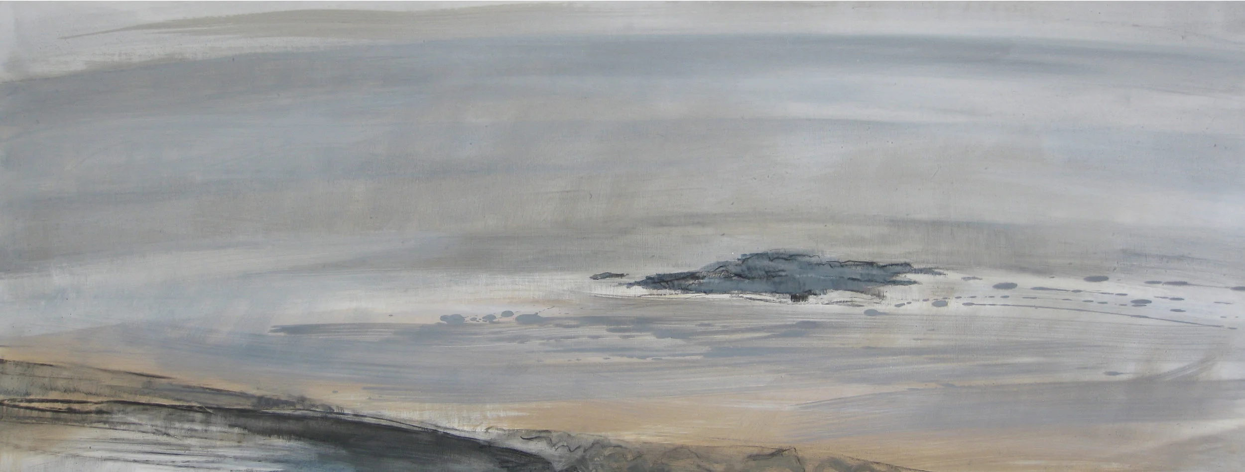 Otters Rest / Black Rock • Oil on Board • 46x122cm • Sold