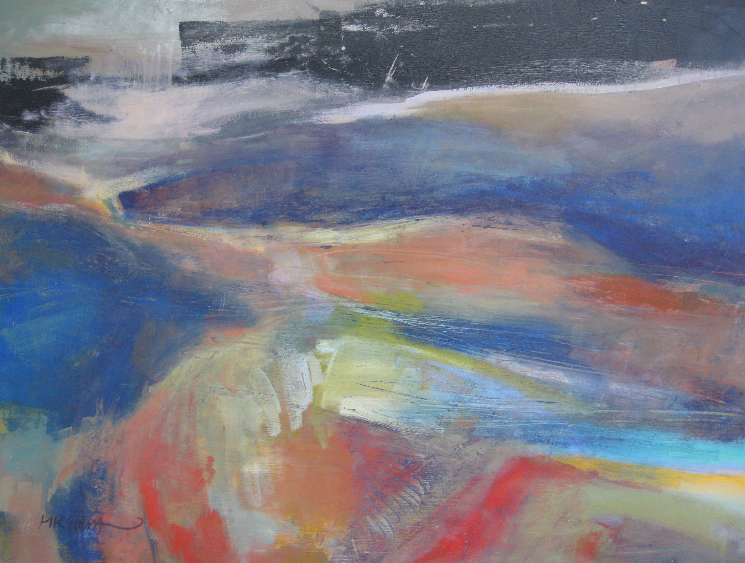 Jewelled Hill • Oil on Board • POA