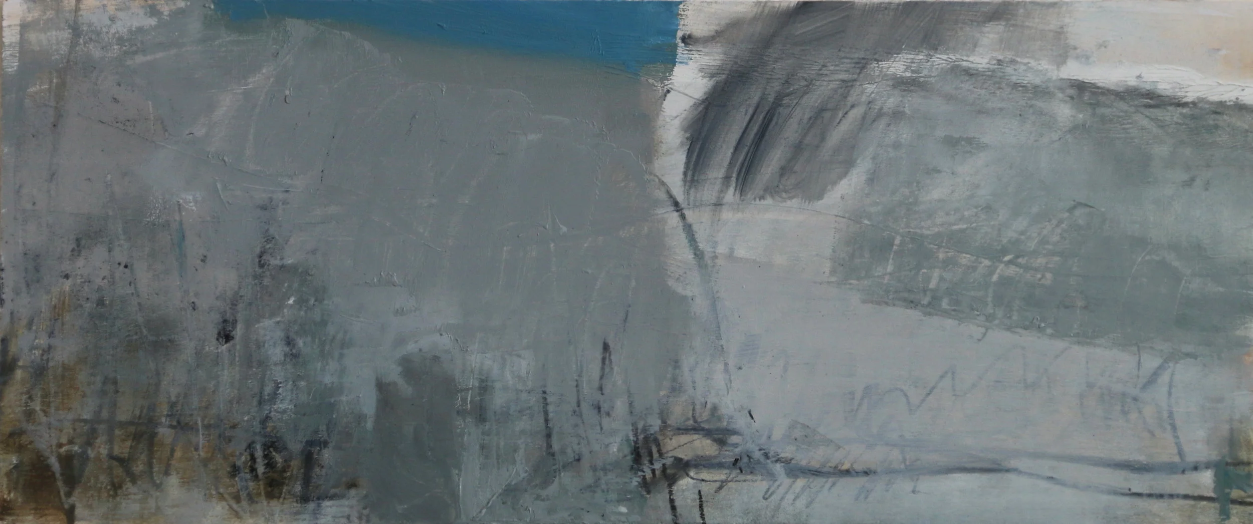 Charged • Oil on Board • 17x40cm• Enquire