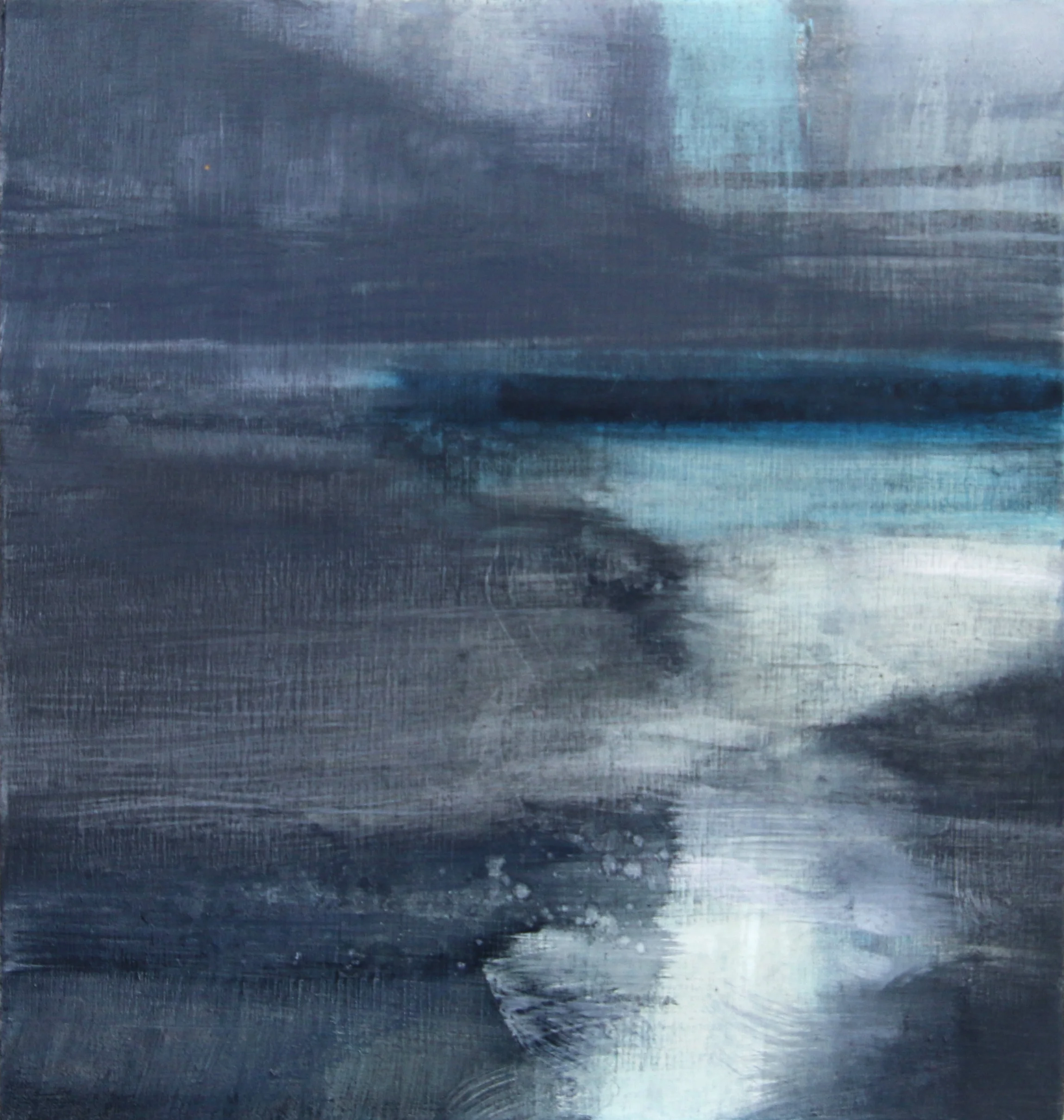 Night Walk • Oil on Board • 23x22cm • Sold