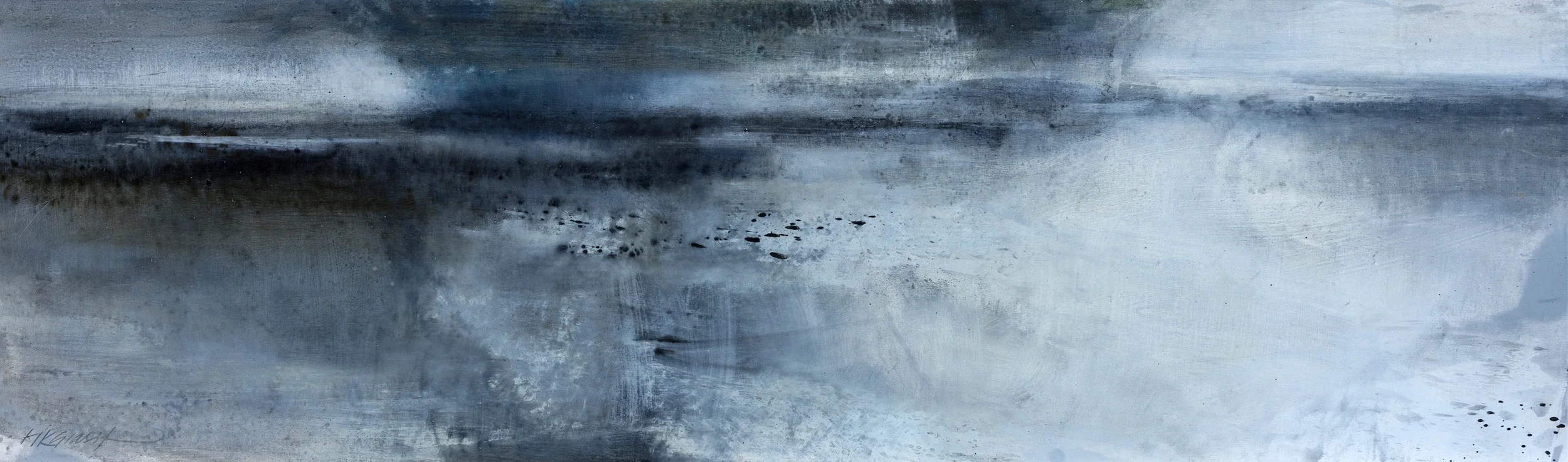 Slow Motion • Oil on Board • 38x122cm • Sold