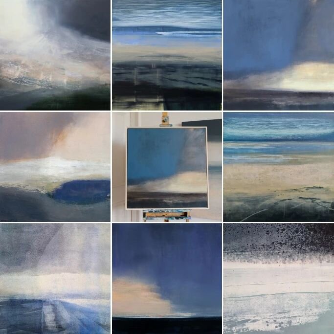 Simply, landscapes. 
Soundings II Oil on Board 70x50cm 
.
Image 3 and 4 courtesy of @lauraatilimanphotography
.
.
#britishartist #scottishpainter
#scotland #modernpainter #abstractart #seascape #landscapepainting #seascapepainting #abstractart #arte
