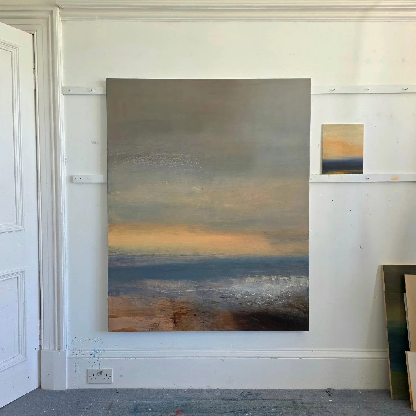 Sorry for the recent silence on here. I've been in the studio working and reworking this large oil. Based on recent studies I made. 
After the summer fires in the north west last year the landscape regenerated and in response and with resilience swat
