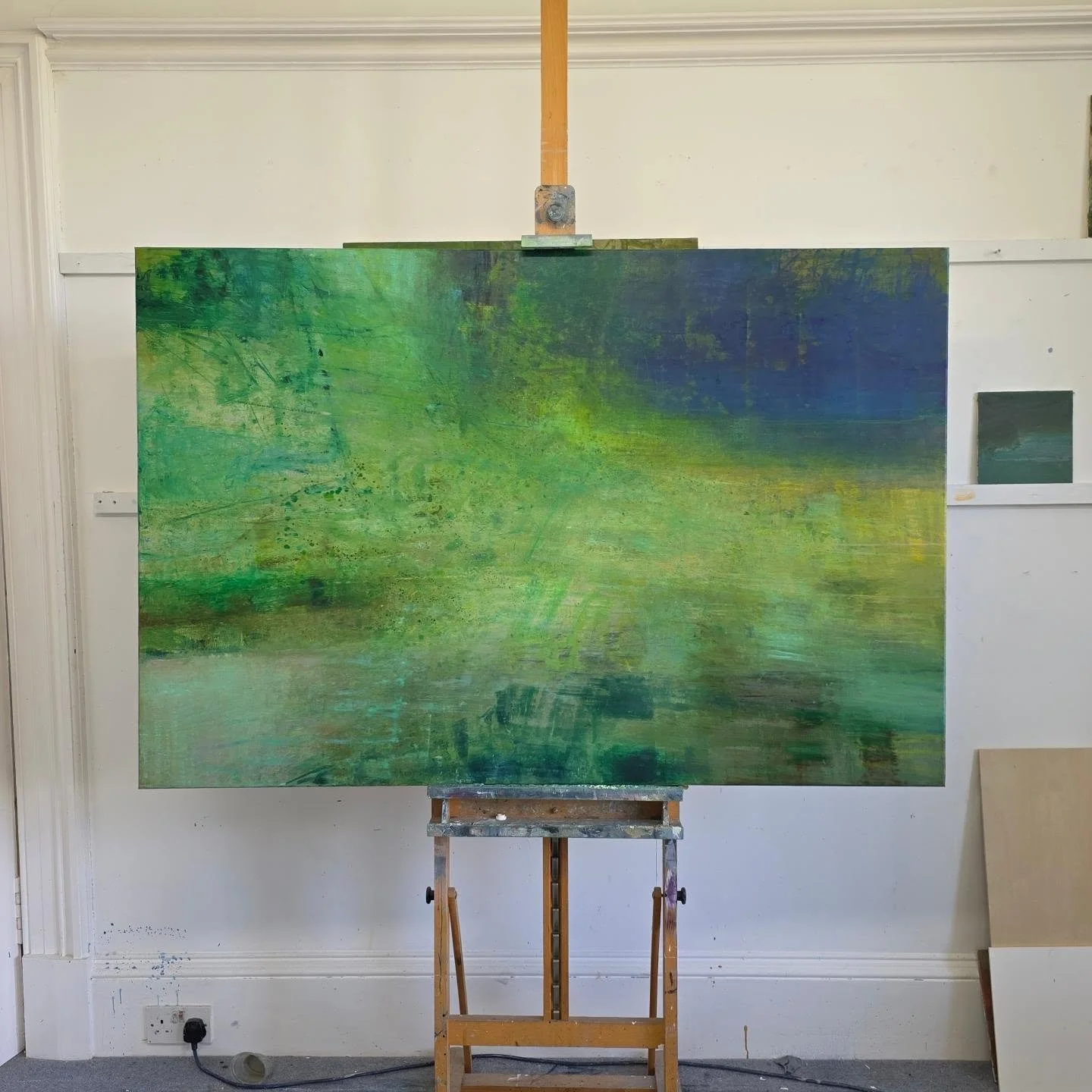 Here's the latest painting in the waterways series I've been working on. It's finally at a point I am happy to leave it. I started it a few weeks ago sometimes working wet into wet then coming back to it after a short break and adding more layers and
