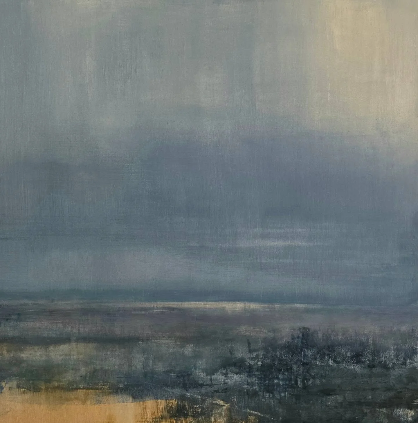 Holding on tight.
We lose 2hrs 20mins of daylight this month. 

New oil paintings on board. The painting on the easel is on linen.

#atmosphere #lightinlandscape #autumn