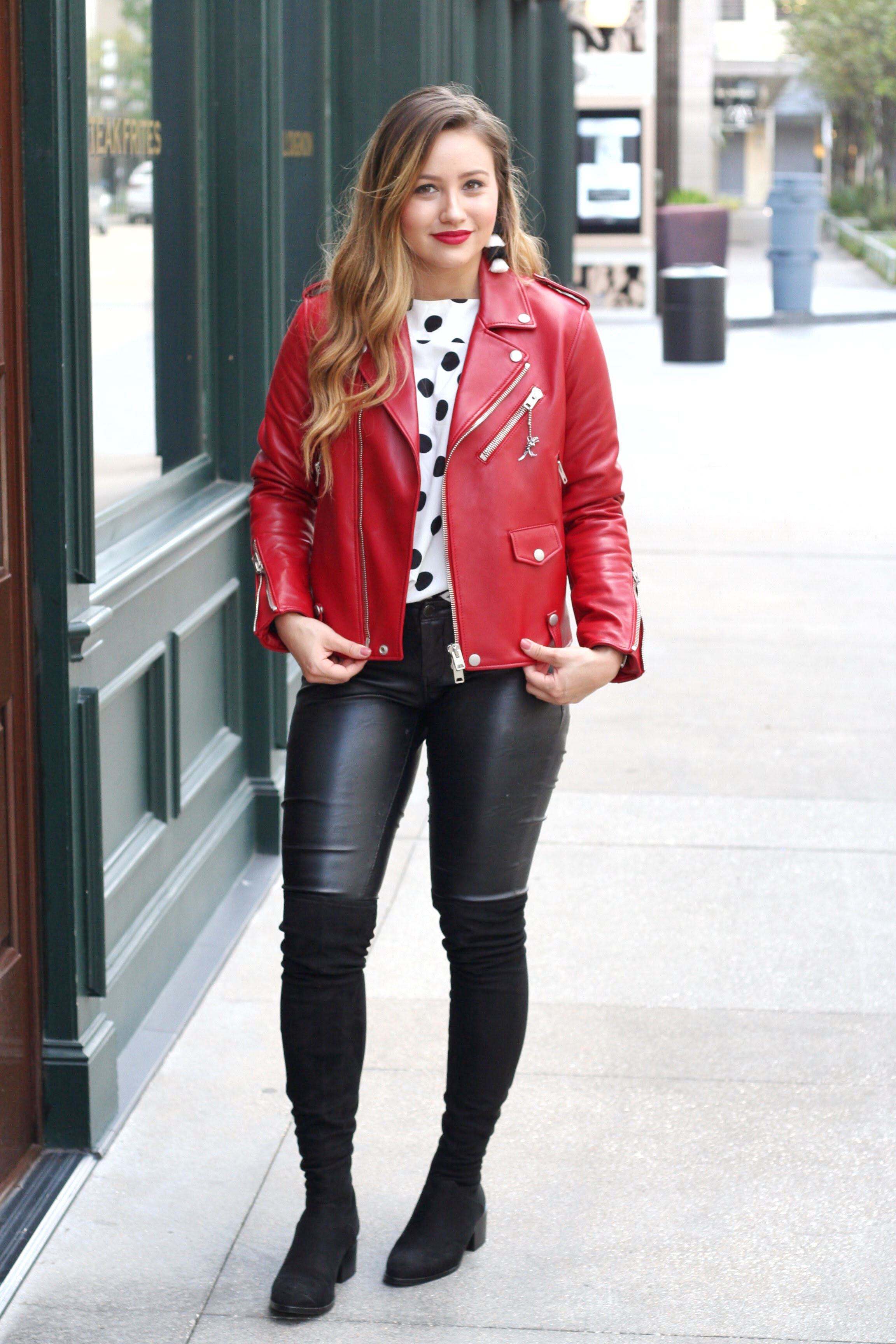5 Ways to Wear a Red Leather Jacket — Kristine's Kaleidoscope
