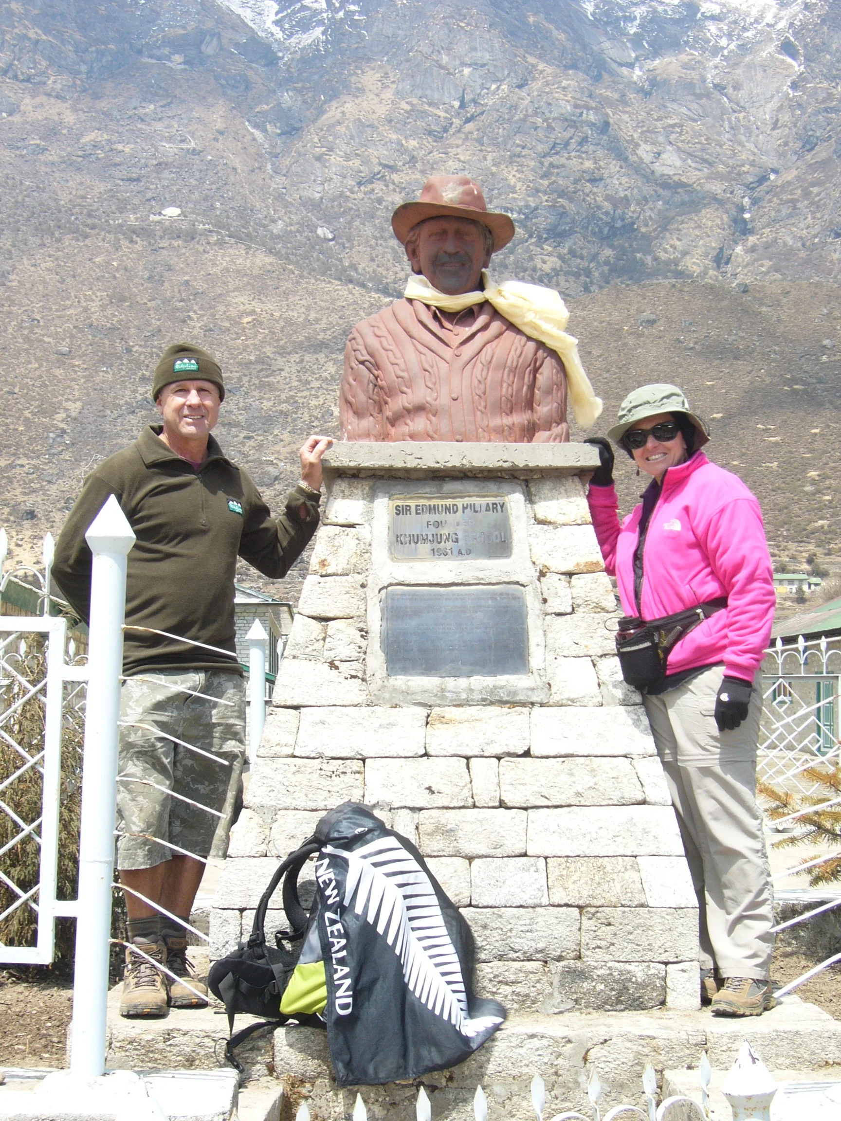Grahame & Chris at Hillary Monument