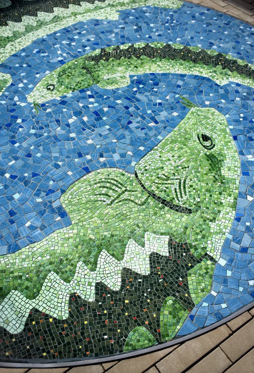 Sturgeon paving, detail