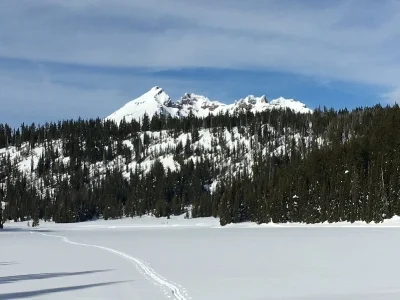 Todd Lake with Broken Top in the background.