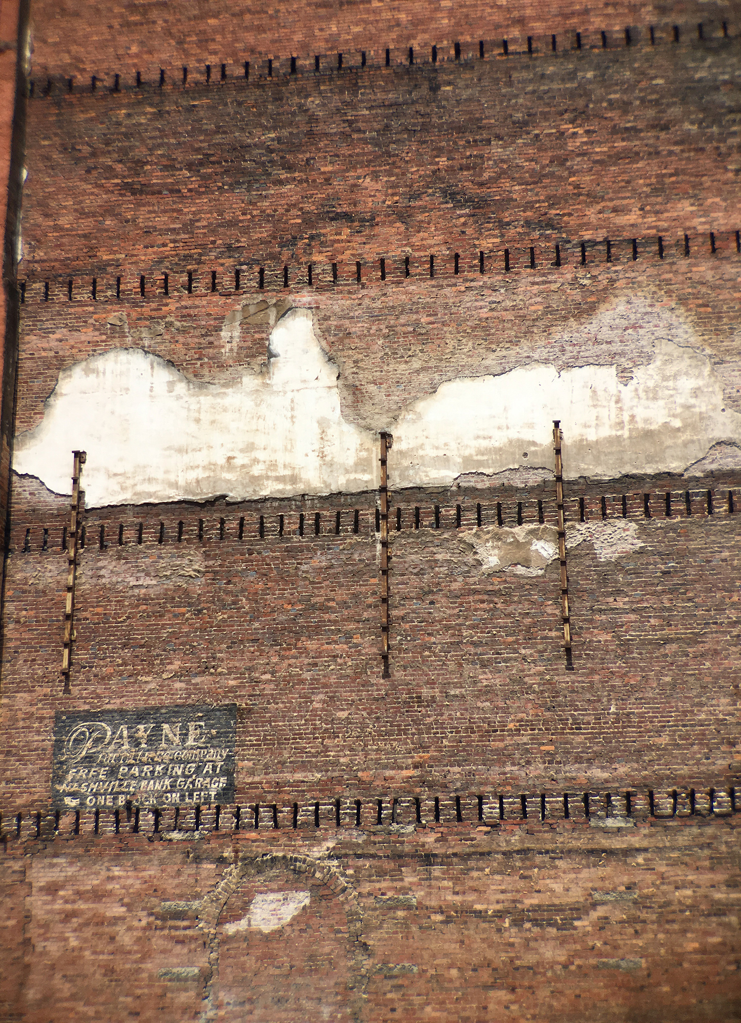  This is my continual inspiration—peeling walls, exposed brick, urban decay. 