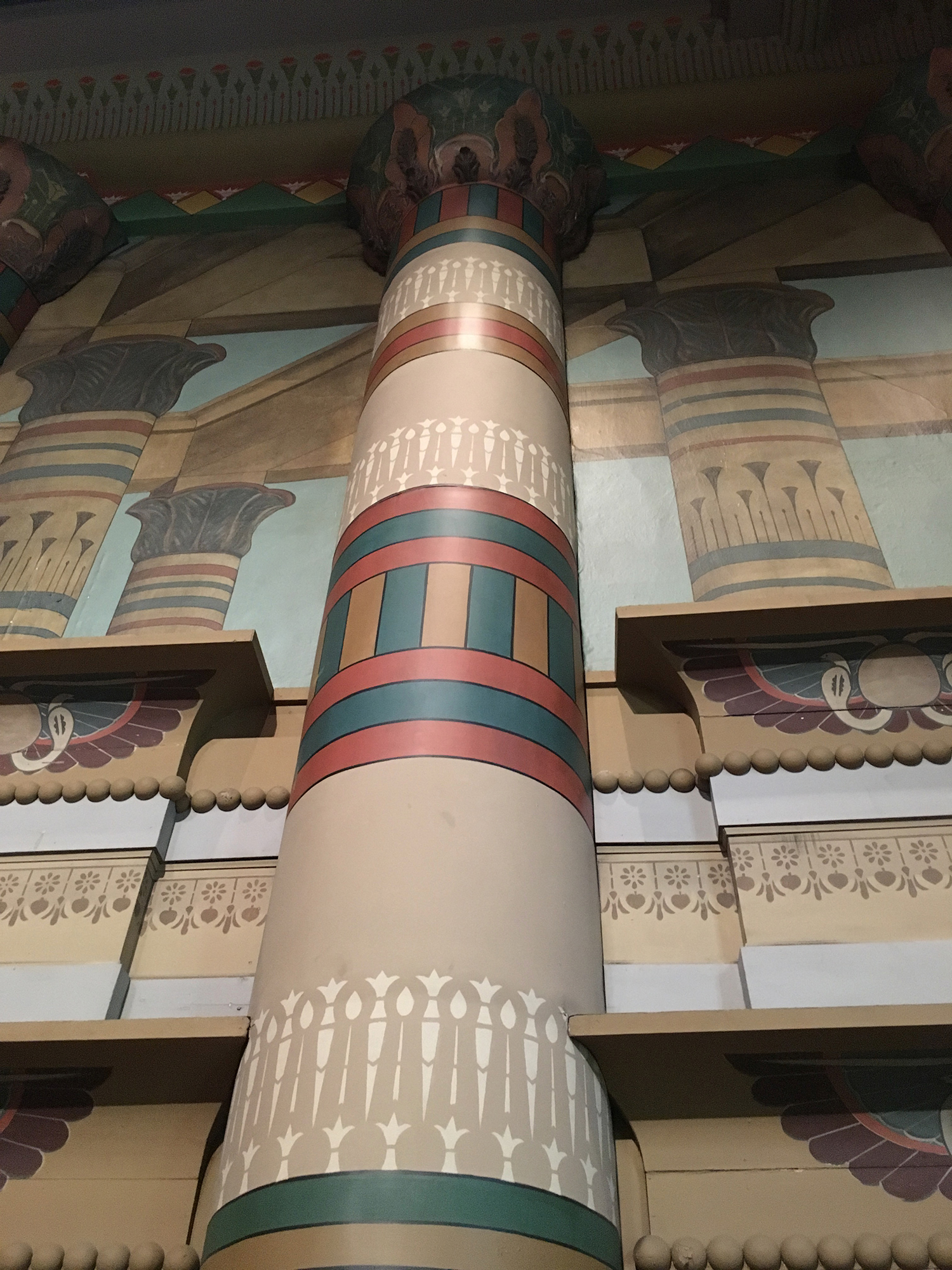 Column in the Egyptian revival style.