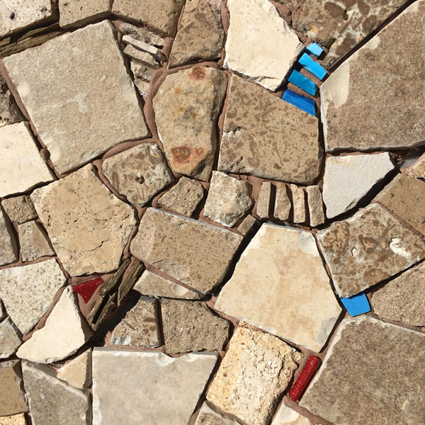   Detail of stone field laying pattern.  
