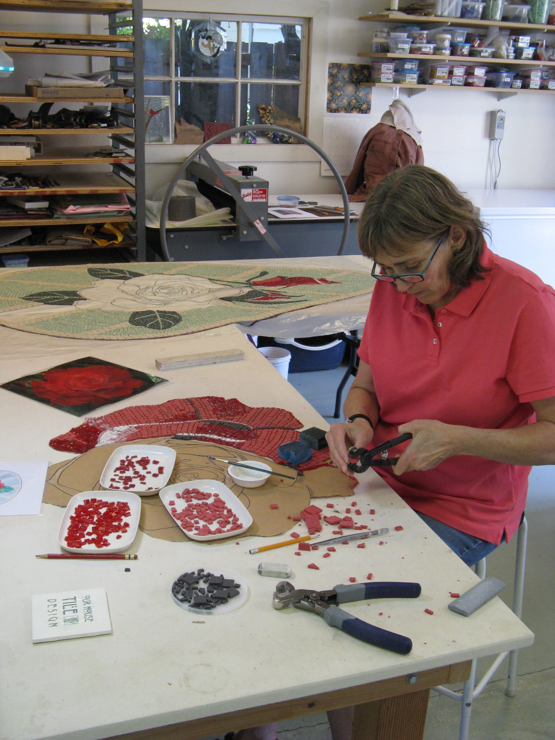 Fabricating the first mosaic, 2011.