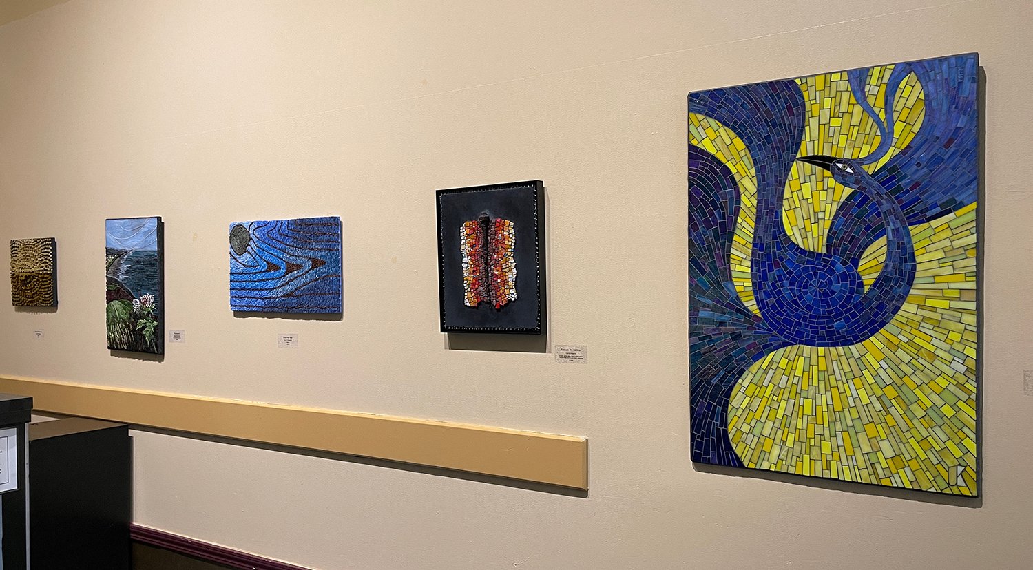  L-R ,work by Scott Fitzwater, Joanne Daschel, Scott Fitzwater, Lynn Adamo, Jennifer Kuhns. 