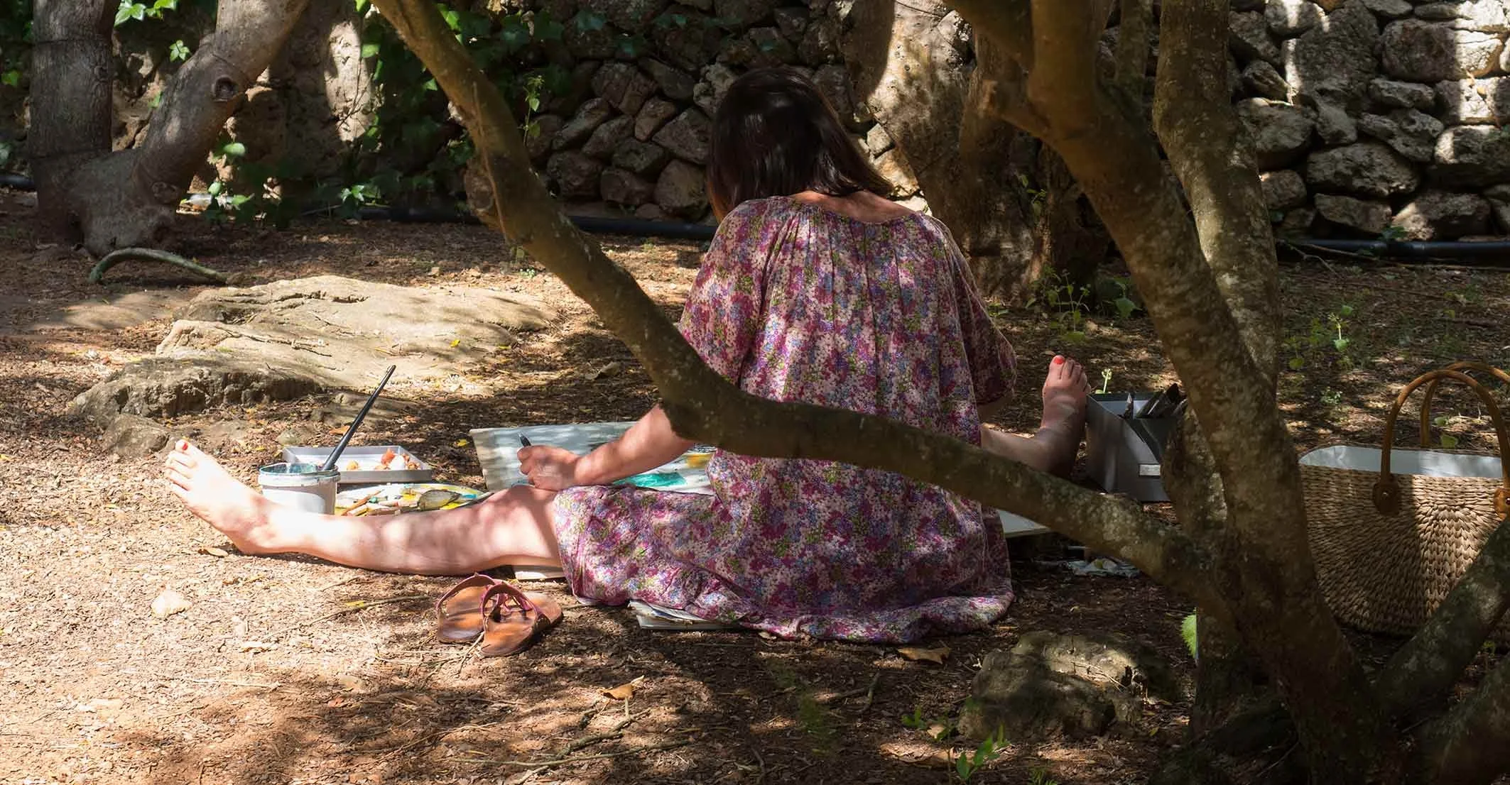 Naturstudien im schönen Garten der Finca