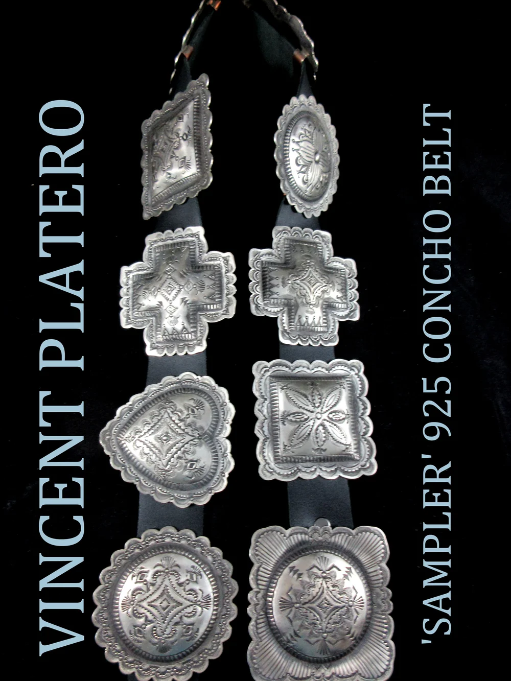 Navajo Vincent Joe Platero スタンプワーク バングル Plata de Santa Fe Jewelry