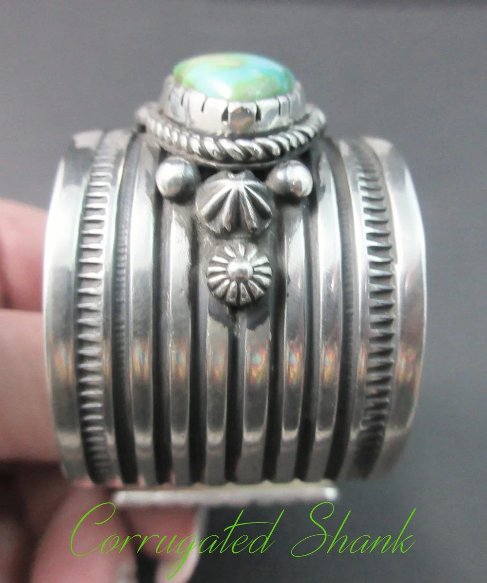 STERLING AJB バックル Navajo Old Pawn Style Silver Belt Buckle