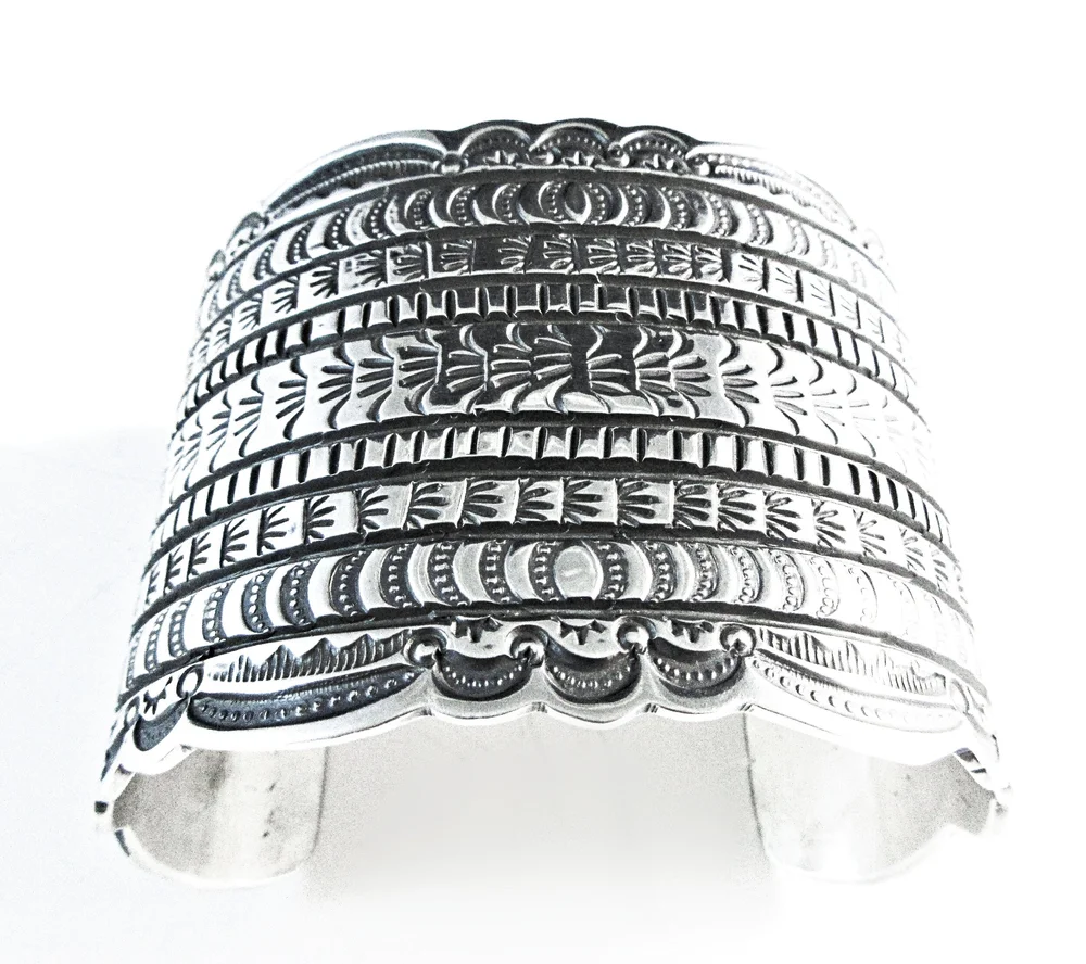 【darryl becenti】 bangle Darryl Becenti Navajo Southwest Sterling Silver & Dry Creek