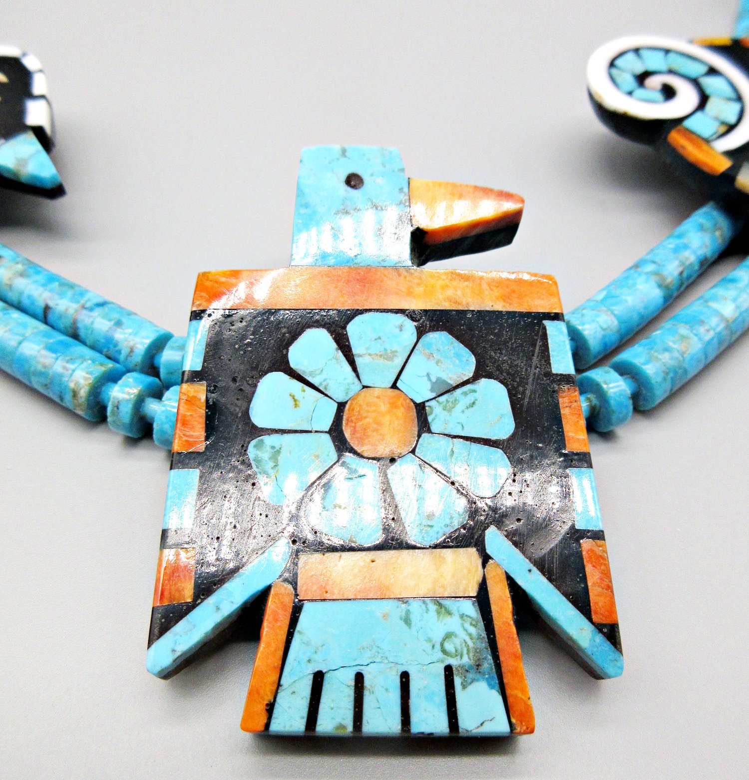 Bright Back To Life Native American Navajo Turquoise Mosaic Inlay Sterling Silver Bracelet Bright Back To Life Native American Navajo Turquoise Mosaic Inlay Sterling Silver Bracelet
