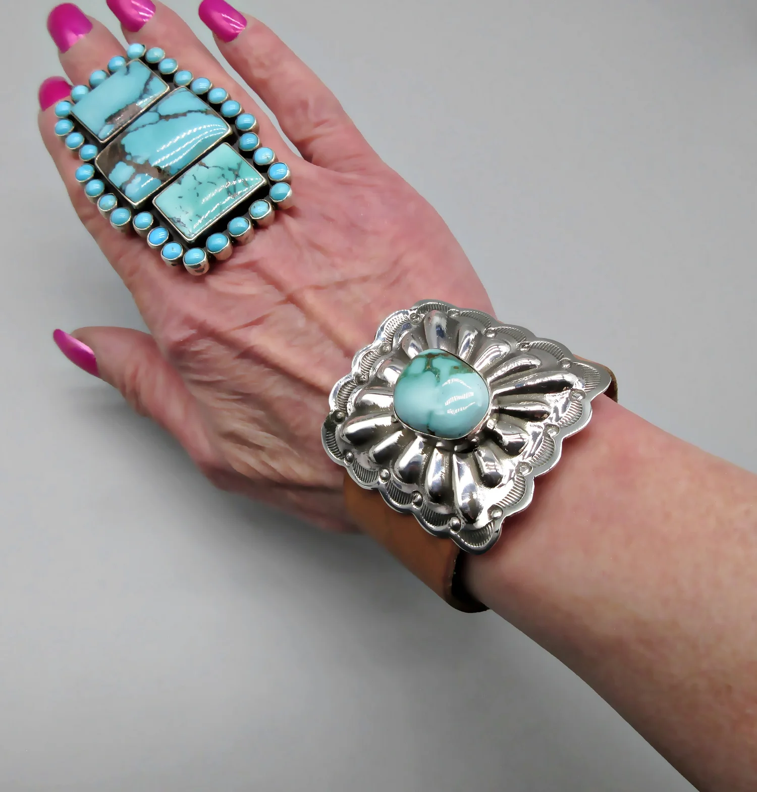 ブレスレット WILLIE and DUFFY Silver 925 handmade Willie Shaw Sterling Silver Cuff Bracelet Malachite
