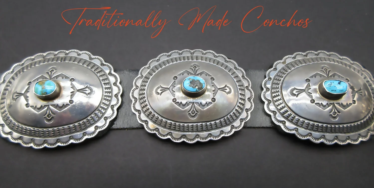 Fred Guerro Silver Wolf Wall Plaque Belt – Heavy Gauge Sterling Plaques Fred Guerro Vintage Native American Navajo Sleeping Beauty  main image 4
